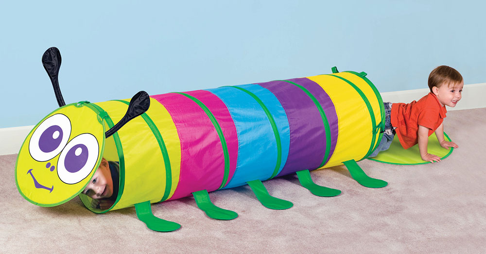 CHILDRENS CHAMELEON CATERPILLAR POP UP PLAY TENT TUNNEL GARDEN INFANT