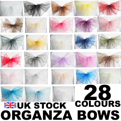 Organza Chair Sash Bows Cover for Wedding Anniversary Party Reception Sashes Bow