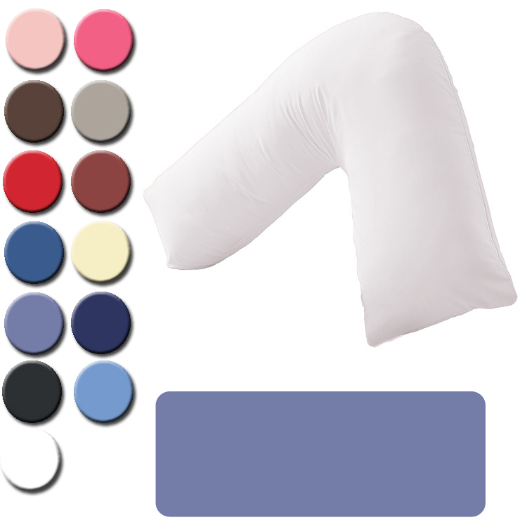 grey v shaped pillow