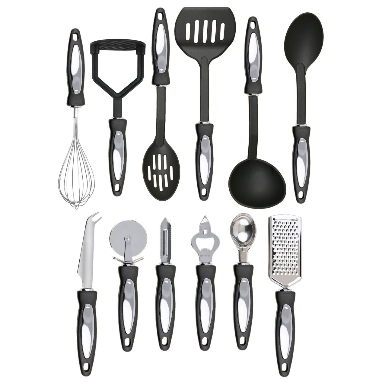 12 Piece Cooking Utensil Set Stainless Steel Kitchen Gadget Tool Nylon