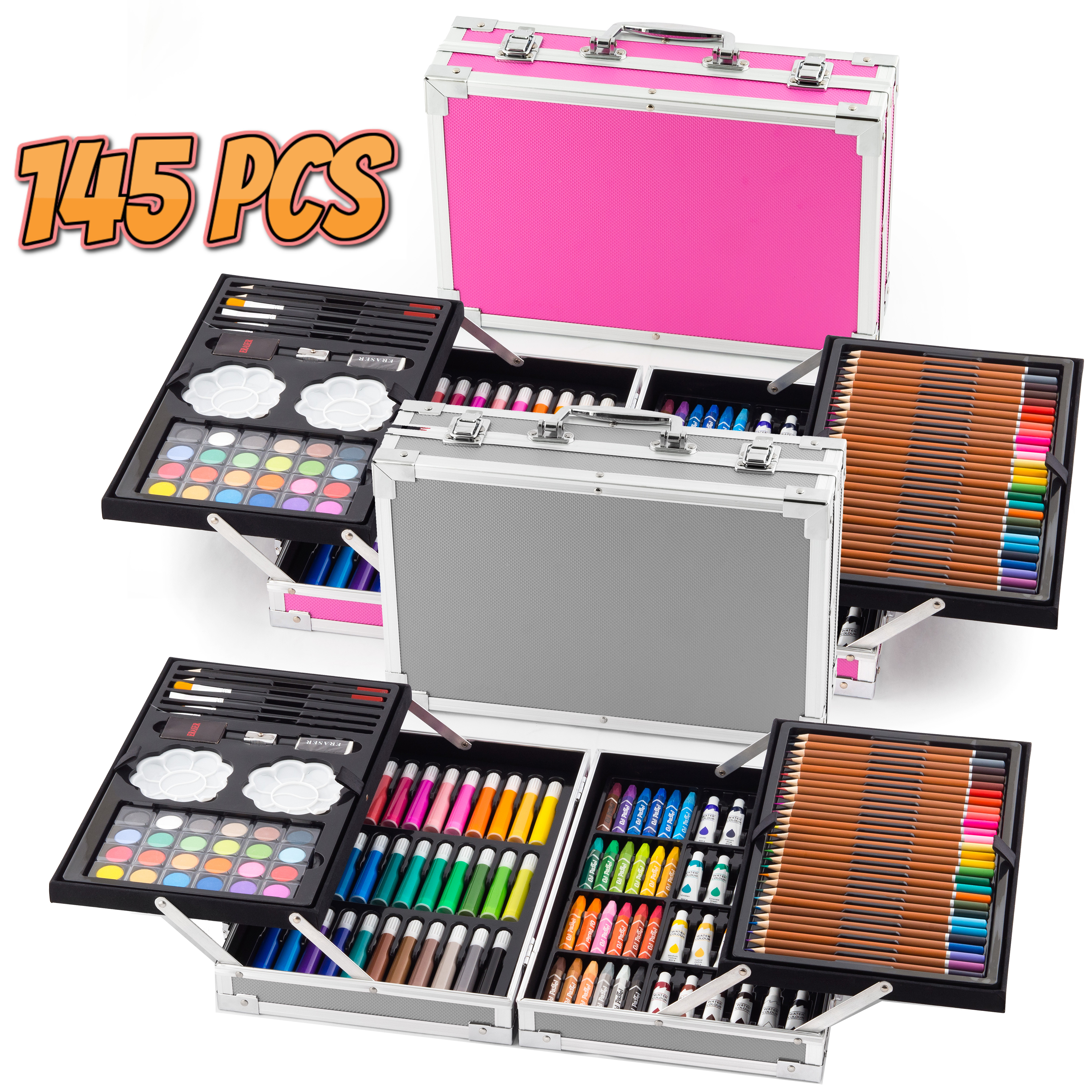145 Pieces Art Set Drawing Painting Set for kids, Portable