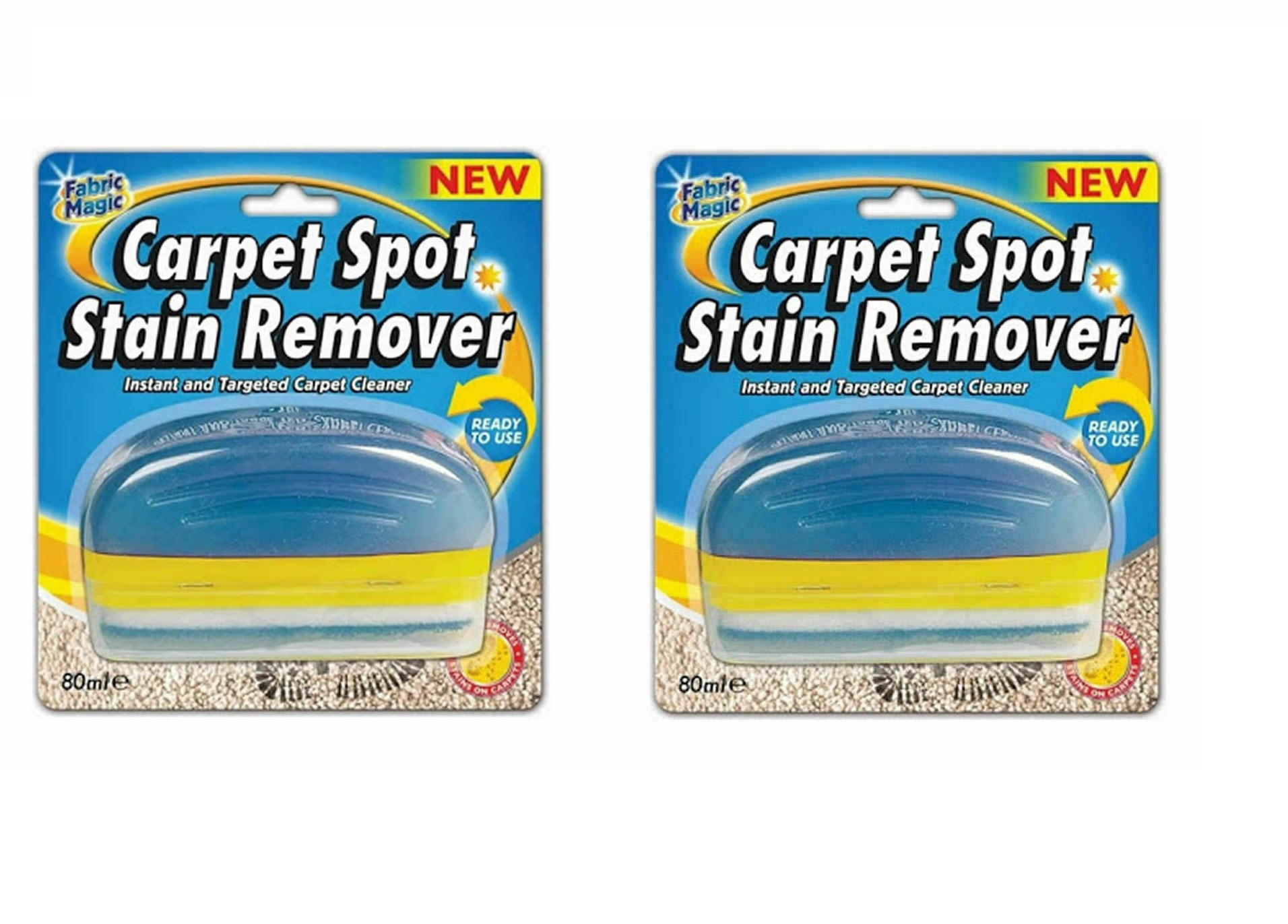 2 x Fabric Magic Carpet Spot Stain Remover. Instant And Targeted