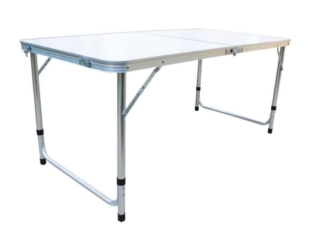 4FT Folding Camping Table Aluminium Picnic Adjustable Party Outdoor Lightweight