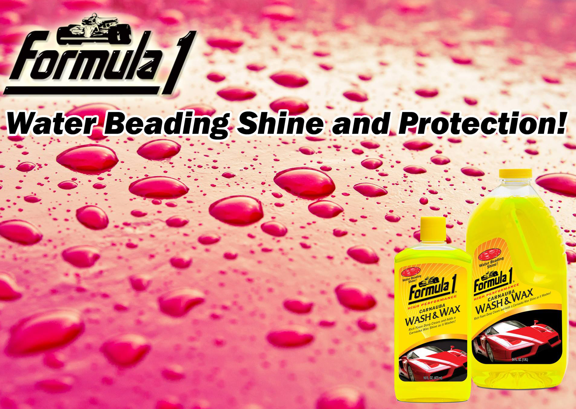 Formula 1 CARNAUBA Wash & Wax Car Shampoo Deep Foam Clean High Gloss