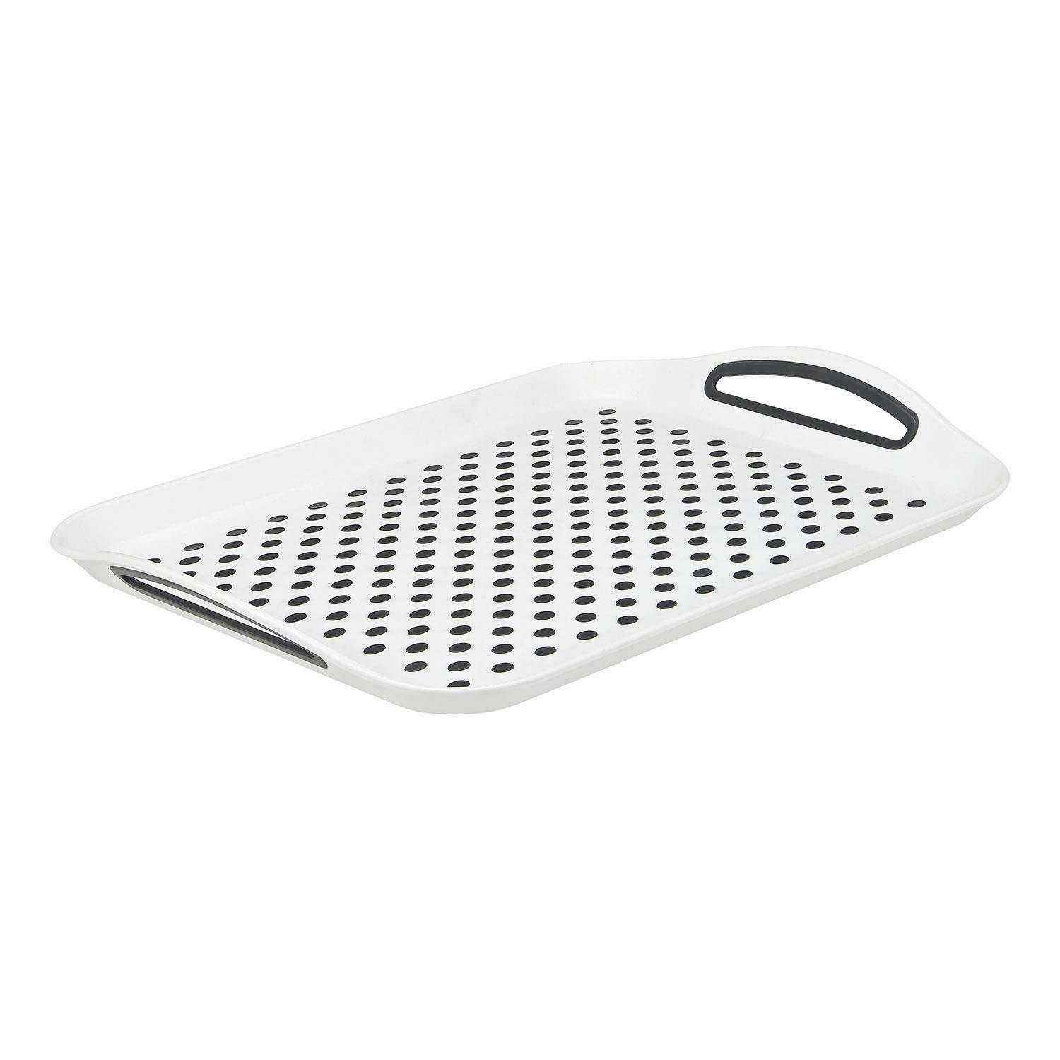 Extra Large AntiSlip Plastic Serving Tray With High Non Grip Rubber