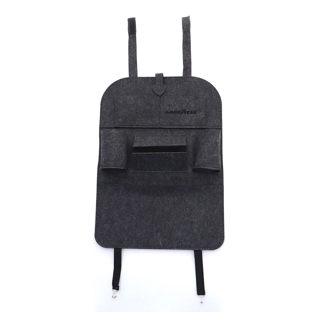 Goodyear Car Seat Back Storage Bag Organizer Pocket Tablet Holder Universal  Hook