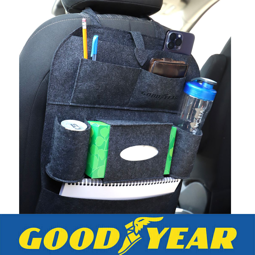 Goodyear Car Seat Back Storage Bag Organizer Pocket Tablet Holder