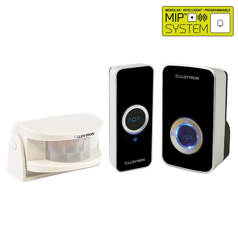 Lloytron Wireless Doorbell Chime Door + Security PIR Motion Sensor Plug
