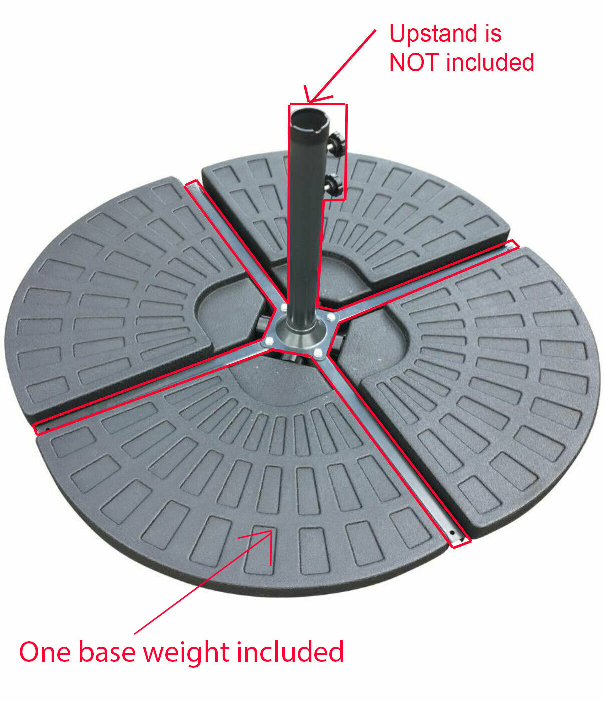 1 X Banana Parasol Base Weight Cantilever Hanging Style Parasol Weight