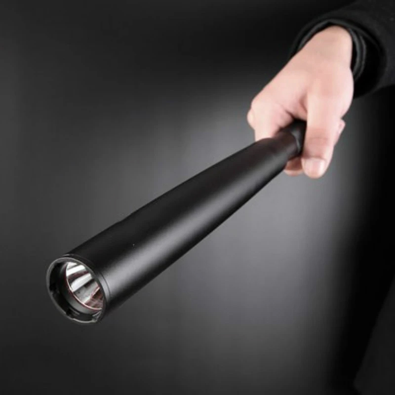 Black Baseball Bat LED Flashlight Q5 Cree Waterproof Security Super