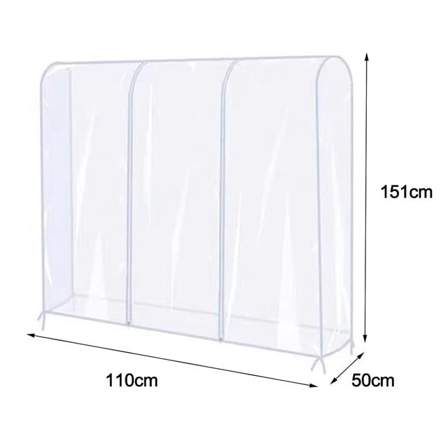 Clear Zipped Cover For Clothes Garment Rail – Strong, Protective, Waterproof