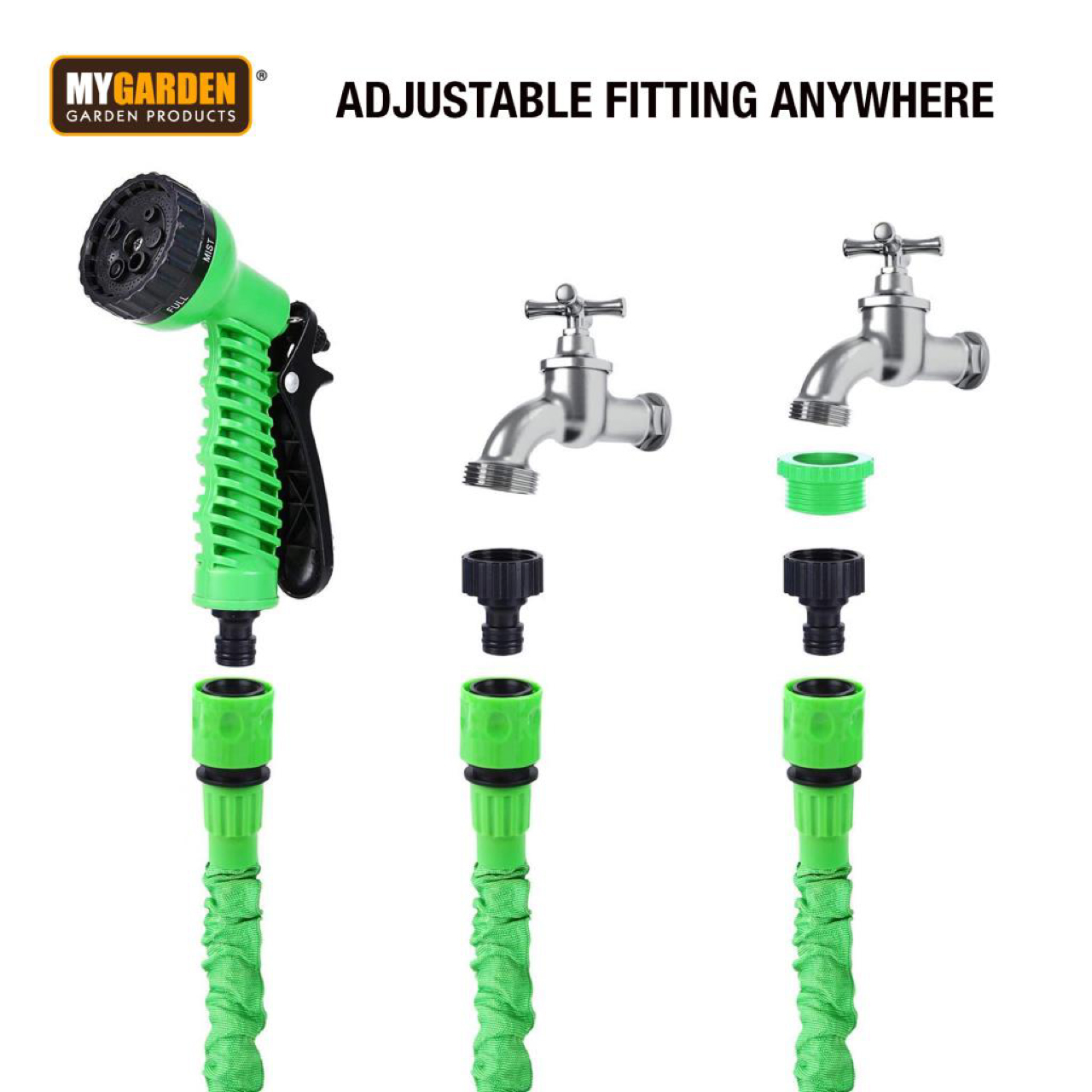 Expandable Garden Hose Pipe Spray Gun Flexible Expanding Stretch Pipes