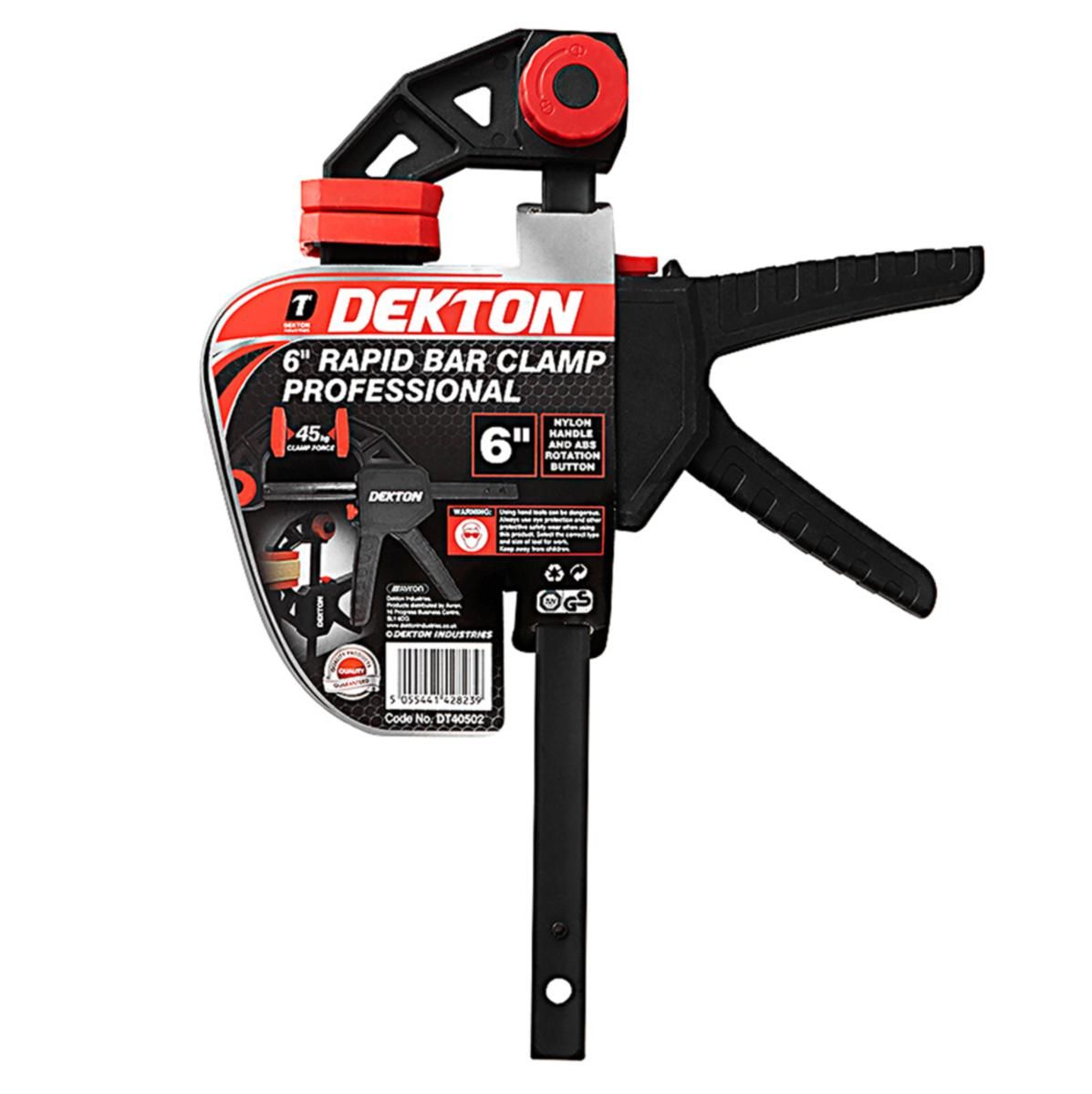thumbnail image 2 of Dekton Quick Grip Speed Ratchet Bar Clamps – Rapid Action Woodworking F-Clamp 2 of 6