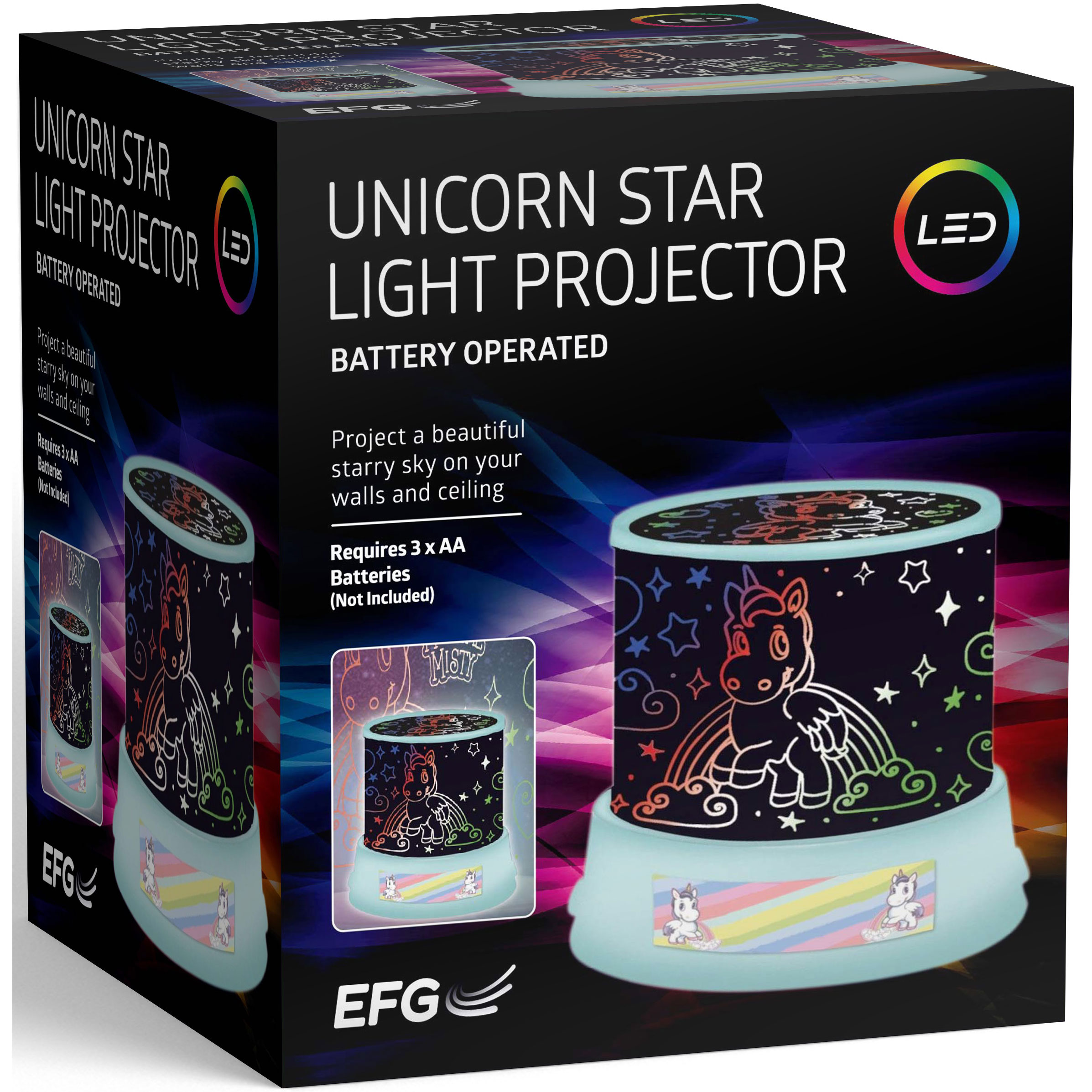 Misty Unicorn Projector Light Sky Fairy Star Night LED Relax Lamp Kids