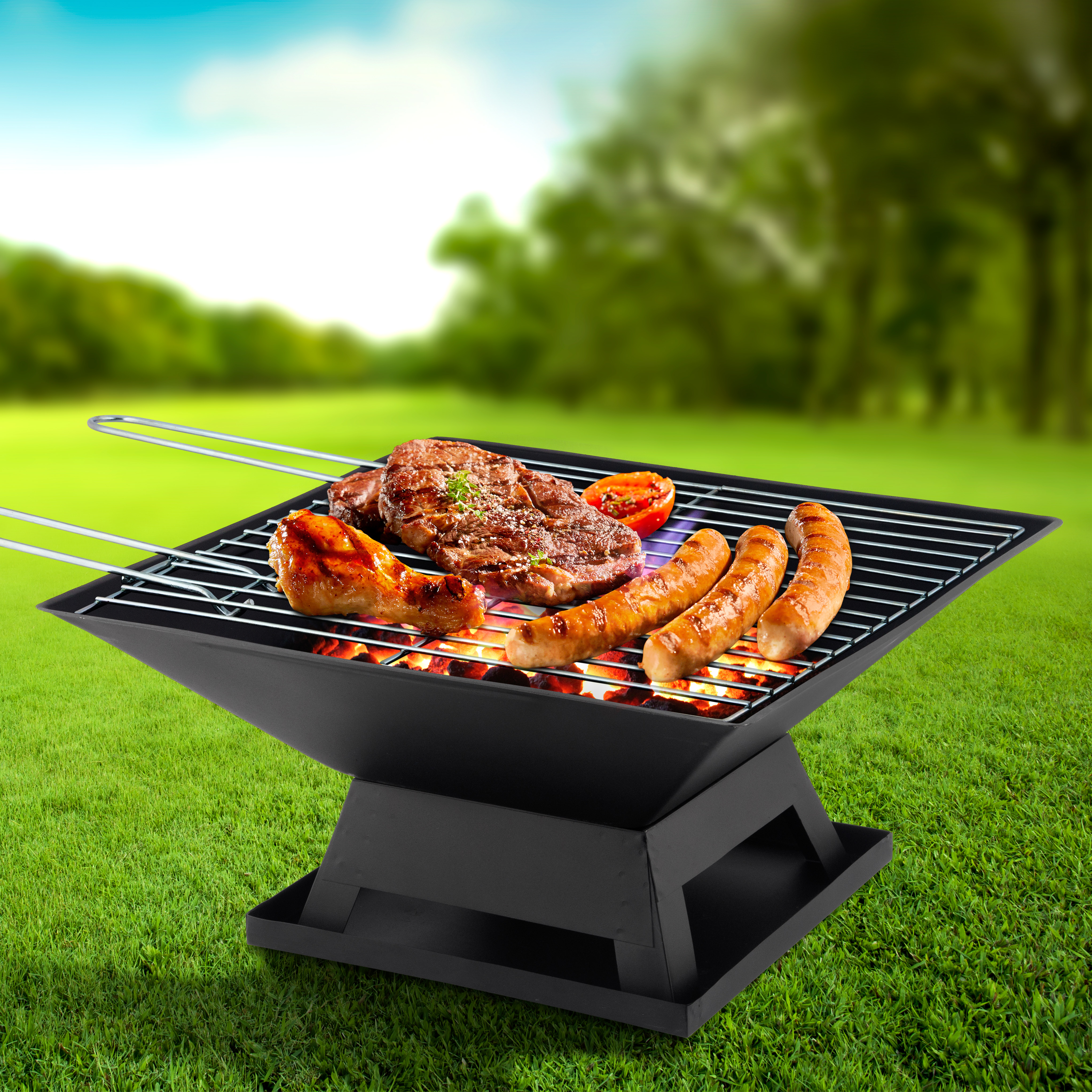 Bbq Grill Fire Pit Garden Heater Great For Camping Outdoor Firepit Patio Ebay