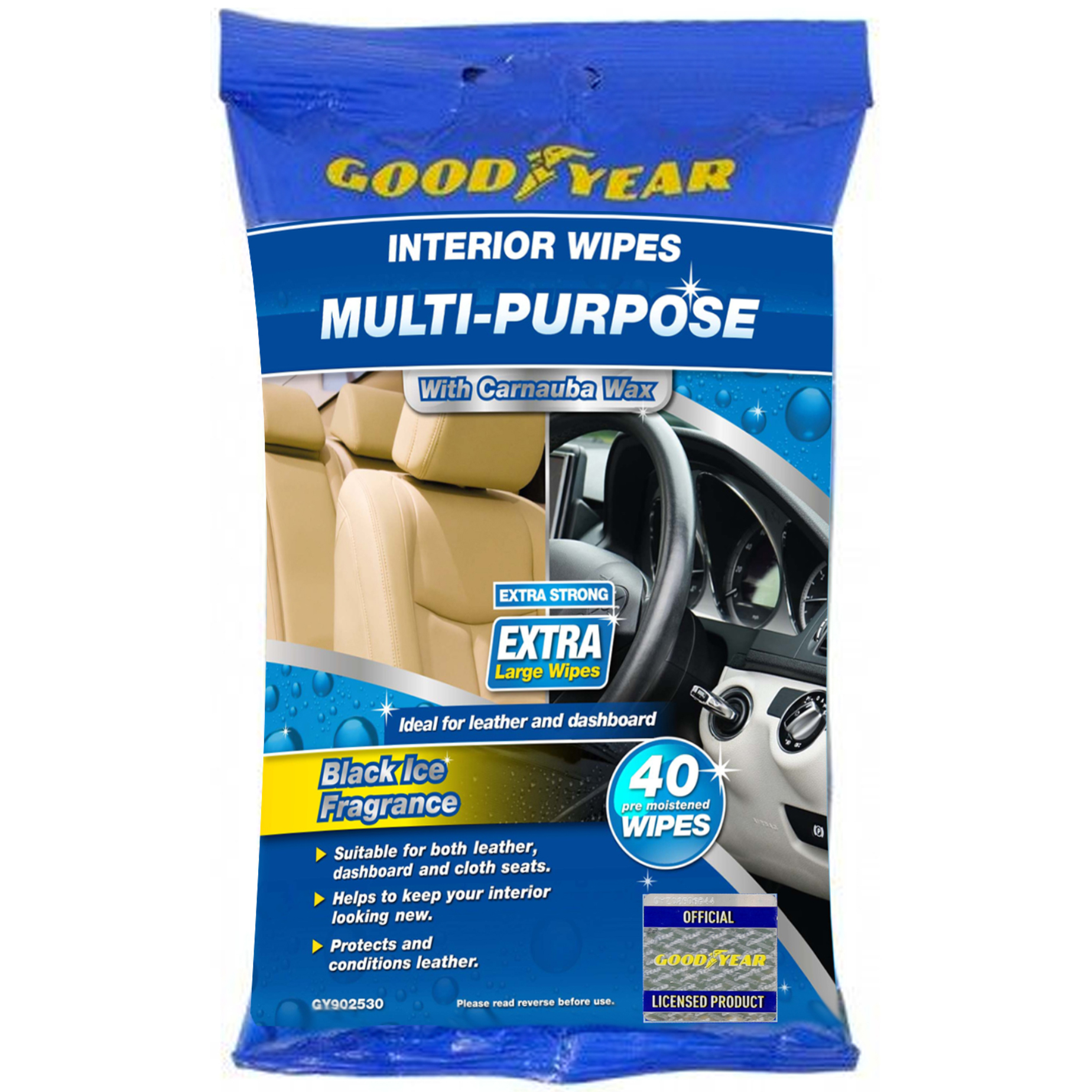 Details About Goodyear Multi Purpose Car Cleaning Wipes Leather Pu Plastic Window Windscreen