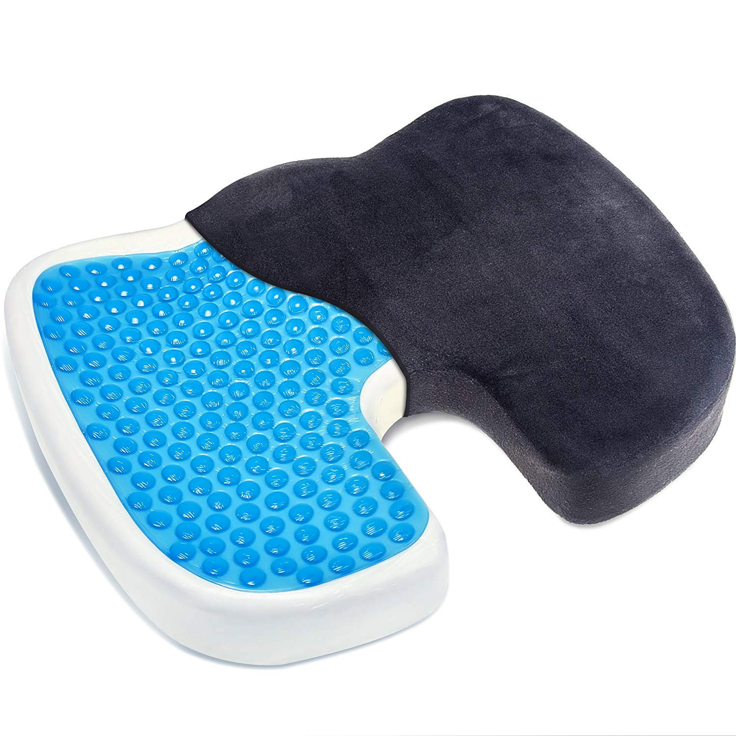 1pc Gel Seat Cushion, Soft, Comfortable And Breathable For Long Time Sitting,  Suitable For Wheelchair To Reduce Sweating, Suitable For Office Chair Use