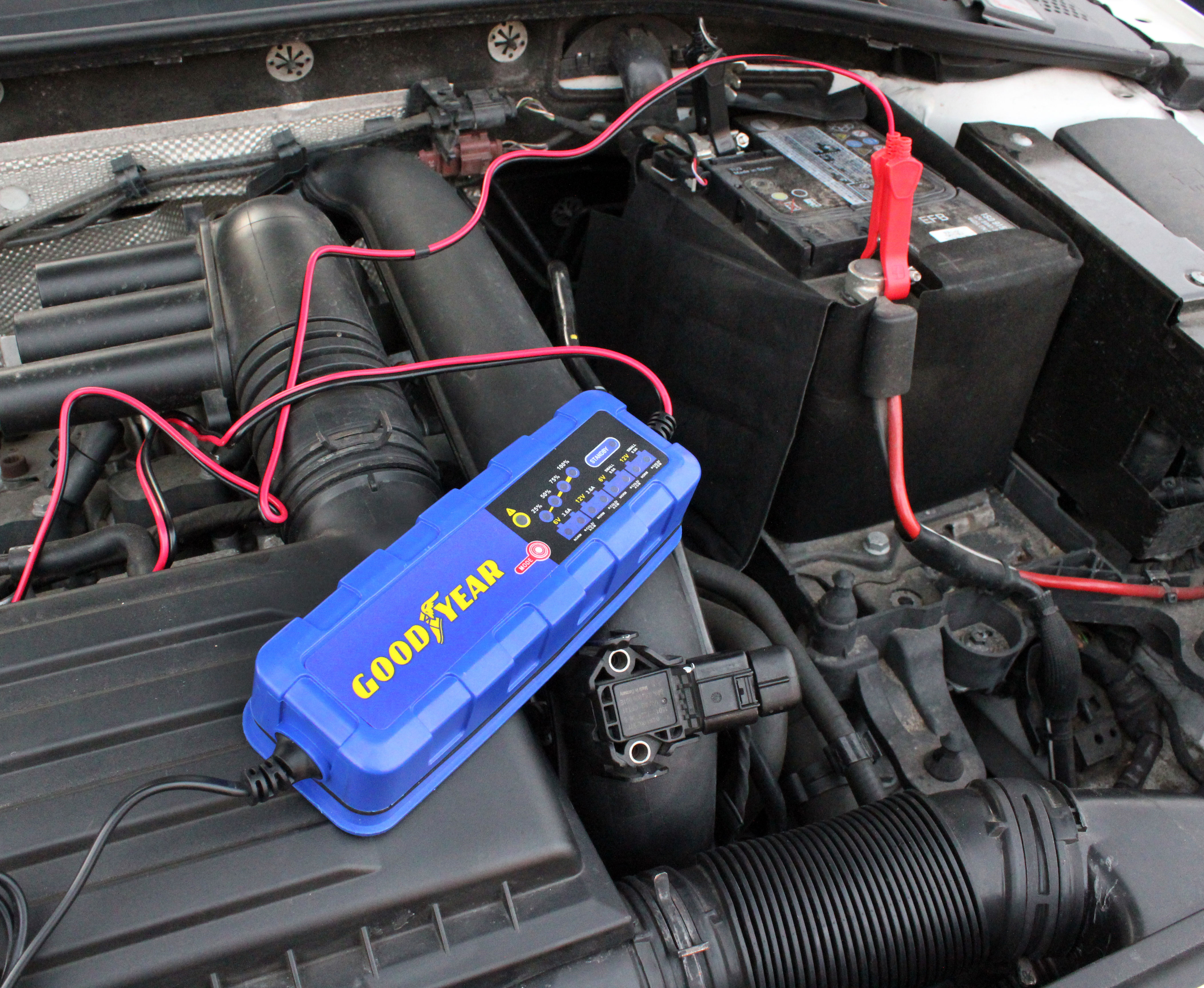 Goodyear Battery Charger Maintainer for 6v / 12v Lead Acid and Gel