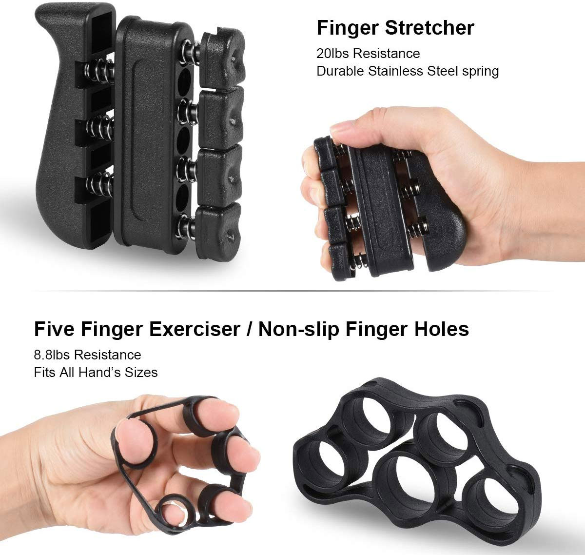 Hand Wrist Strength Finger Hand Grip Muscle Power Gym Training Exerciser Tool RL
