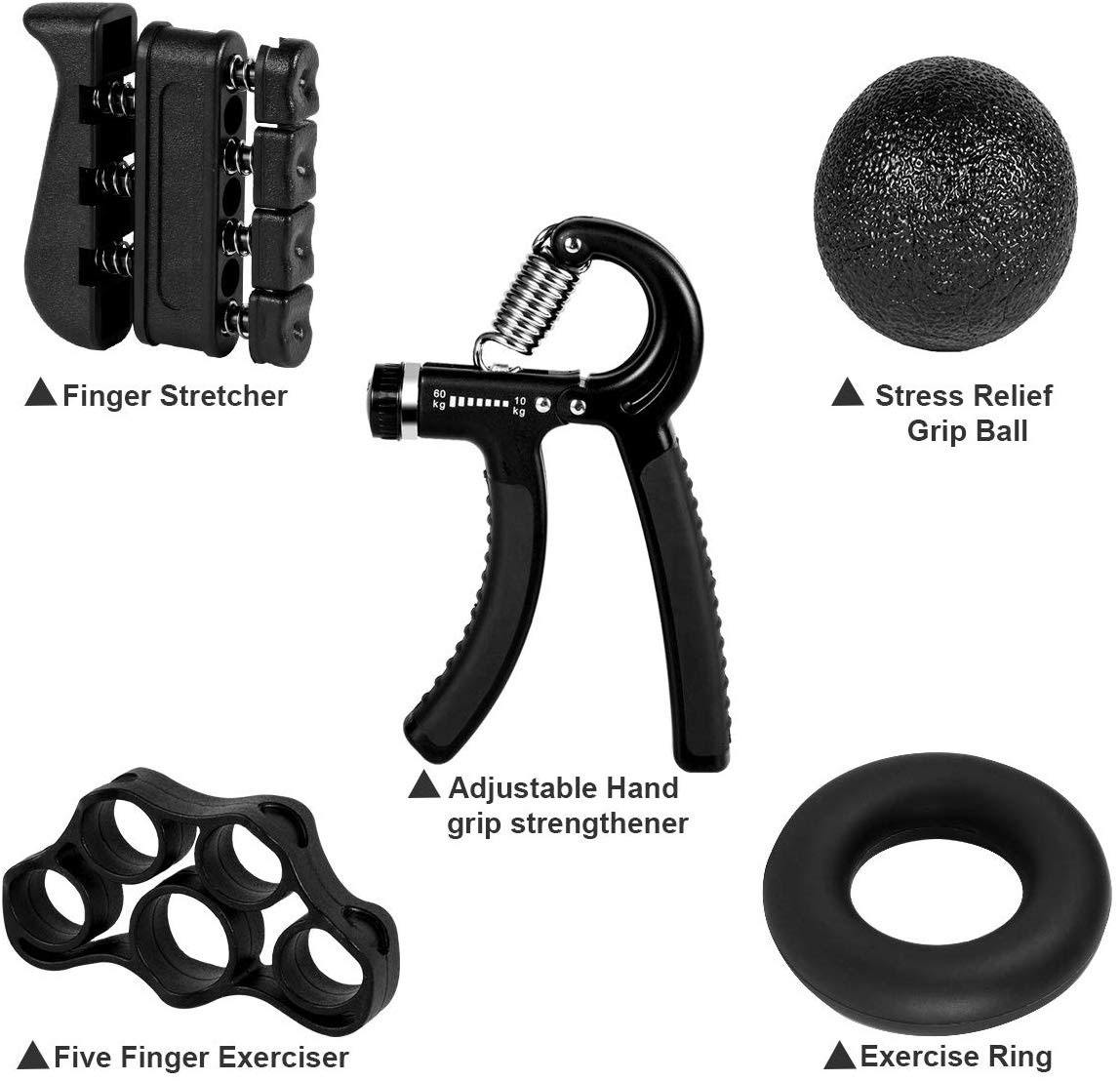 Hand Wrist Strength Finger Hand Grip Muscle Power Gym Training Exerciser Tool RL