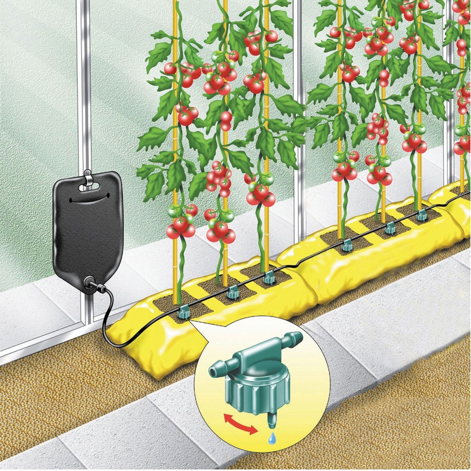 Instant Drip Watering Gravity Fed Irrigation Plants Greenhouse System