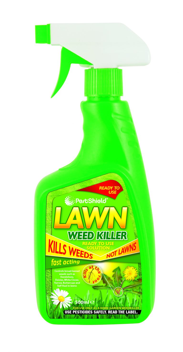PestShield Lawn Weed Killer Fast Acting Spray Bottle 500ml Kills Weeds