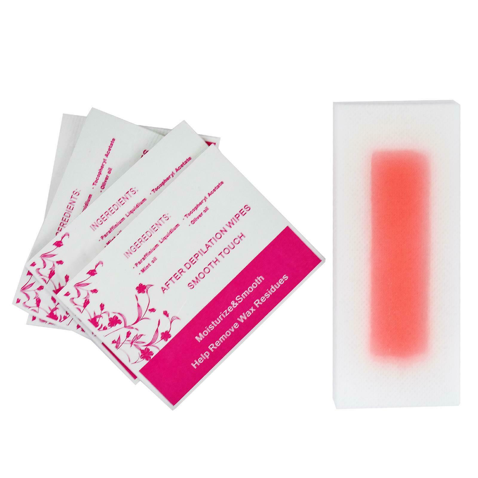 16 Facial Wax Strips & Finishing Wipes Face Bikini Chin Waxing Lip Hair