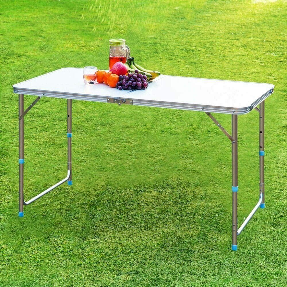 Portable  6ft Adjustable Aluminium Folding Table Garden Camping Catering Party 