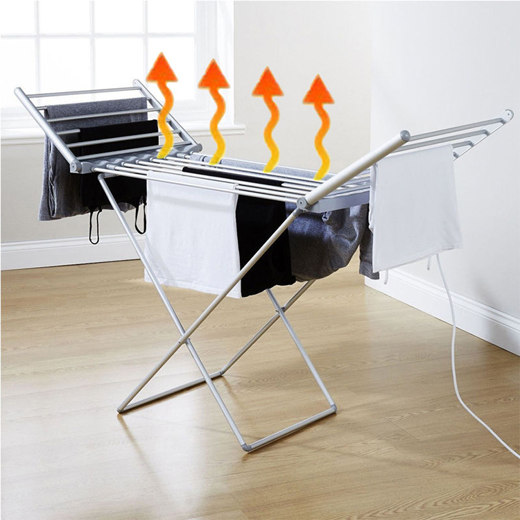 Electric Heated Clothes Airer Dryer Portable Indoor Horse Rack Laundry