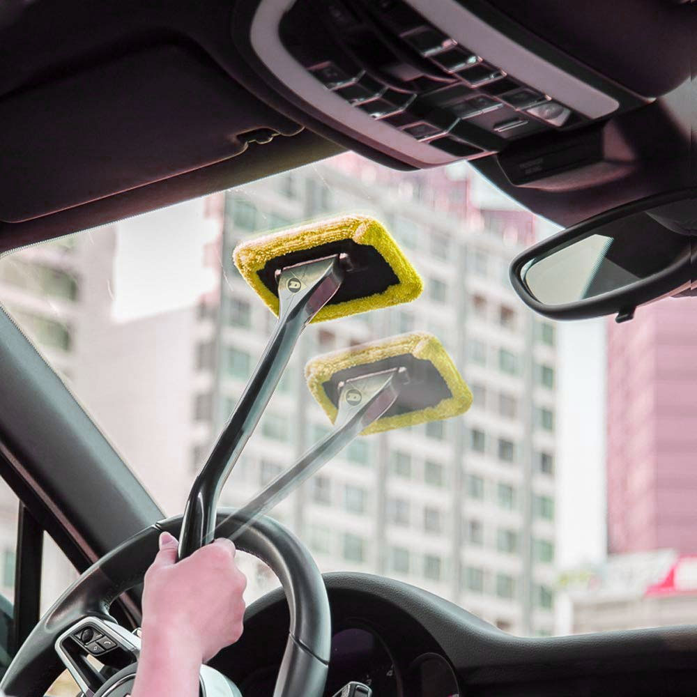 Windscreen Long Reach Microfiber Glass Cleaner & Shine Cloth Demister