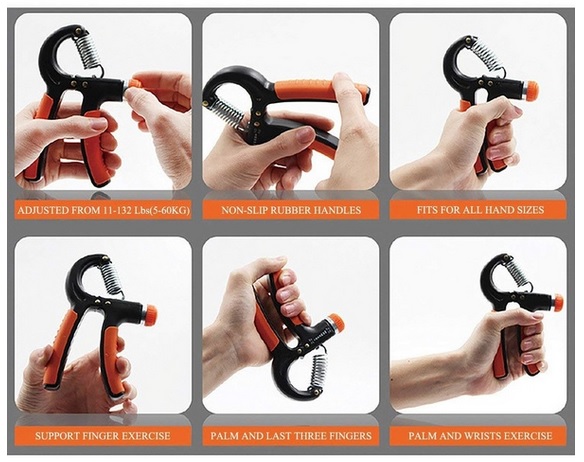 Hand Wrist Strength Finger Hand Grip Muscle Power Gym Training Exerciser Tool RL