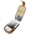ViVo Tan Leather Case for O2 XDA II Mini / T-Mobile MDA Compact / i-mate Jam / Qtek S100