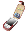 ViVo Red Leather Case for O2 XDA II Mini / T-Mobile MDA Compact / i-mate Jam / Qtek S100