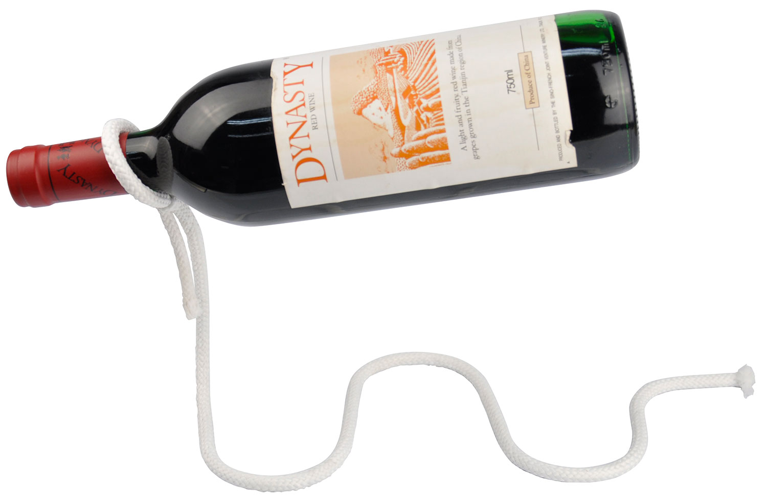 Details About Magic Illusion Floating Wine Bottle Holder Rope Lasso Chain Rack Novelty